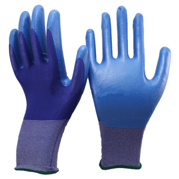 NMSAFETY 18gauge super fit gants de travail trempés en palmier nitrile